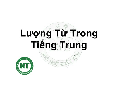 Lượng Từ Trong Tiếng Trung 