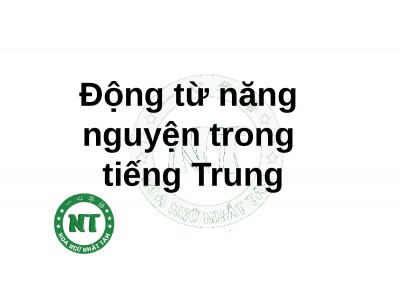 Động từ năng nguyện trong tiếng Trung