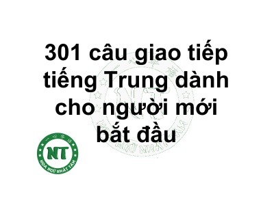 301 câu giao tiếp tiếng Trung dành cho người mới bắt đầu 